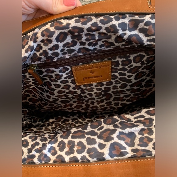 EUC DIMONI CANVAS AND LEATHER HANDBAG - Picture 7 of 8